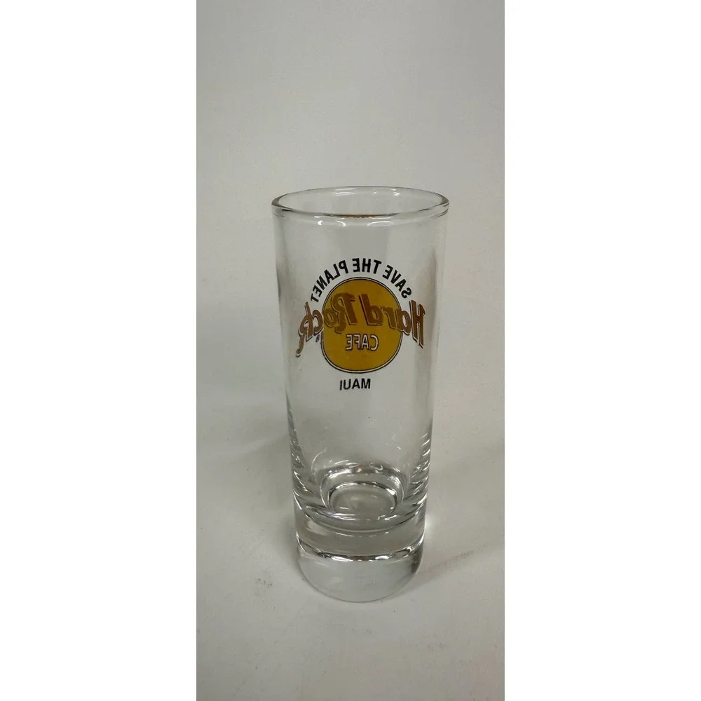 Hard‎ Rock Cafe Maui Shot Glass Save The Planet Collector Souvenir Barware